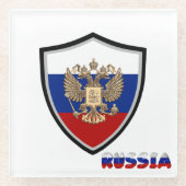 紋ロシアの章 ガラスコースター (正面)