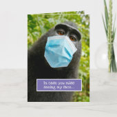 紋付きマカクのサルのナルトの自撮恋しく思り- You カード (正面)