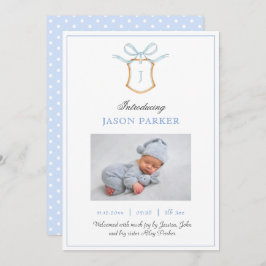 紋付き可愛いモノグラム 案内状