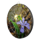 紋付矮性虹彩青紫白花 ダーツボード (正面右)