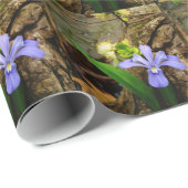 紋付矮性虹彩青紫白花 ラッピングペーパー (ロールコーナー)