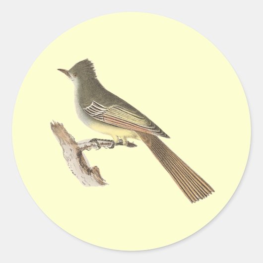 紋付素晴らしの金鳥 ラウンドシール (正面)