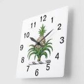 紋名門私立校風の章 スクエア壁時計 (傾斜)