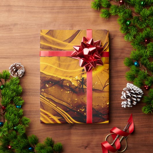 紋様包み紙 ラッピングペーパー (クリスマスギフト)