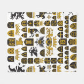 紋章と記号 フリースブランケット (正面(横))