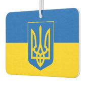 紋章のあるウクライナ国旗 カーエアーフレッシュナー (左)