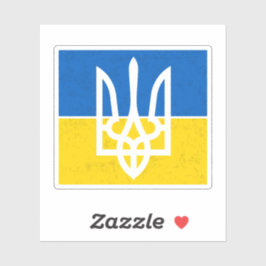 紋章のあるウクライナ国旗 シール