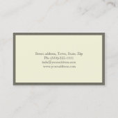 紋章のドル札王室のなモノグラムのでクールなカード 名刺 (裏面)