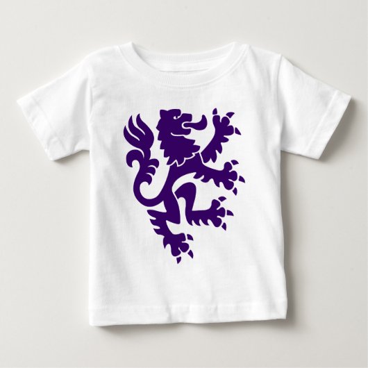 紋章のライオン 01 - 深い紫 ベビーTシャツ (正面)