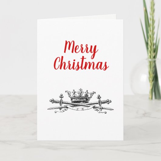 紋章の王冠 交差したサーベル クリスマス (正面)