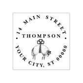 紋章の縞模様の羊毛の羊の紋章エンブレム ラバースタンプ (インプリント)