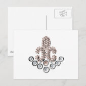 （紋章の）フラ・ダ・リで飾られた ポストカード (正面/裏面)