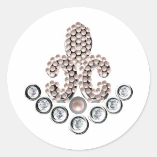 （紋章の）フラ・ダ・リで飾られた ラウンドシール