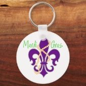 （紋章の）フラ・ダ・リとビーズ キーホルダー (正面)