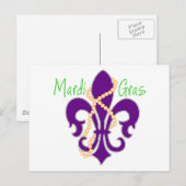 （紋章の）フラ・ダ・リとビーズ ポストカード (正面/裏面)