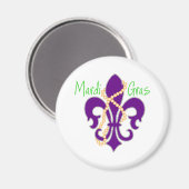 （紋章の）フラ・ダ・リとビーズ マグネット (正面/裏面)