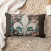 （紋章の）フラ・ダ・リのアクセントの枕 ランバークッション (ブランケット)