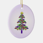 (紋章の)フラ・ダ・リのクリスマスツリーのオーナメント セラミックオーナメント (右)