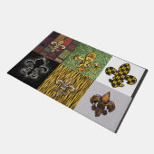 （紋章の）フラ・ダ・リのコラージュ ドアマット (アングル)