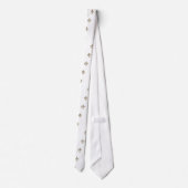 (紋章の)フラ・ダ・リのチェック模様のパターン ネクタイ (裏面)