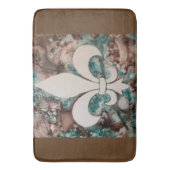 (紋章の)フラ・ダ・リのバス・マット バスマット (正面縦)