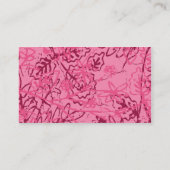 （紋章の）フラ・ダ・リのピンクの名刺2 名刺 (裏面)