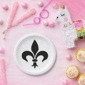 (紋章の)フラ・ダ・リのフランスのなテーマのパーティーの紙皿 ペーパープレート (パーティー)