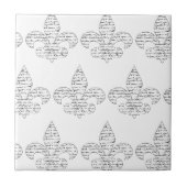 （紋章の）フラ・ダ・リのフランス人の原稿 タイル (正面)