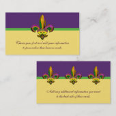 （紋章の）フラ・ダ・リのマスク 名刺 (正面/裏面)