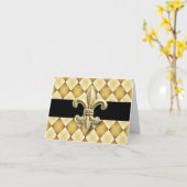 (紋章の)フラ・ダ・リのメッセージカードI カード (黄色い花)