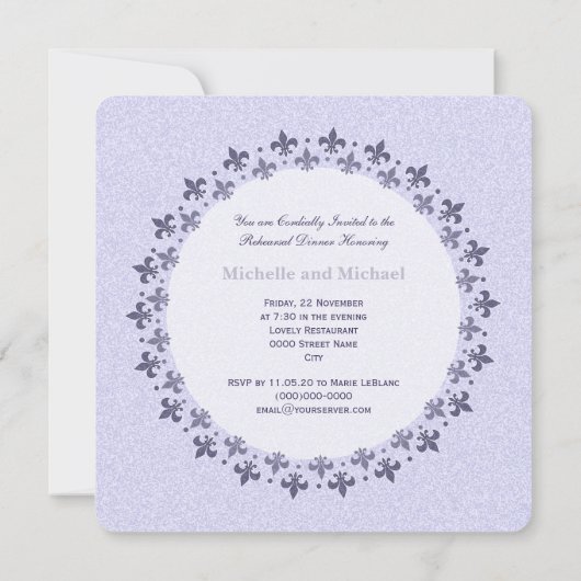 (紋章の)フラ・ダ・リの二重円 招待状 (裏面)