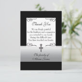 （紋章の）フラ・ダ・リの十字の悔やみや弔慰のサンキューカード サンキューカード (スタンド正面)