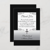 （紋章の）フラ・ダ・リの十字の悔やみや弔慰のサンキューカード サンキューカード (正面/裏面)