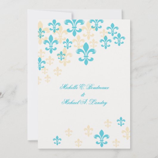 （紋章の）フラ・ダ・リの滝の非公式の結婚式2 招待状 (裏面)