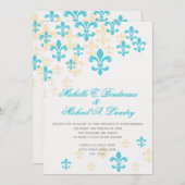 （紋章の）フラ・ダ・リの滝の非公式の結婚式2 招待状 (正面/裏面)