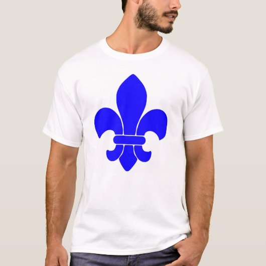 (紋章の)フラ・ダ・リの青 Tシャツ (正面)