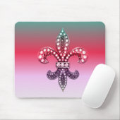 （紋章の）フラ・ダ・リのFlorニュー・オーリンズ数々のな色のピンク マウスパッド (マウス)