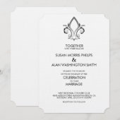 （紋章の）フラ・ダ・リアイコン結婚式招待状 招待状 (正面/裏面)