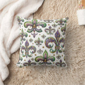 （紋章の）フラ・ダ・リウォーターカラーマルディグラスビベス クッション (ブランケット)