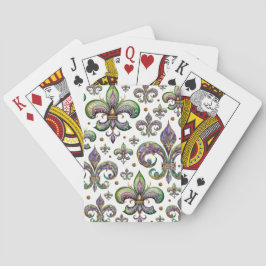 （紋章の）フラ・ダ・リウォーターカラーマルディグラスビベス トランプ