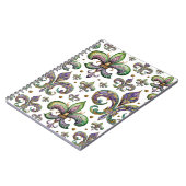 （紋章の）フラ・ダ・リウォーターカラーマルディグラスビベス ノートブック (左側)