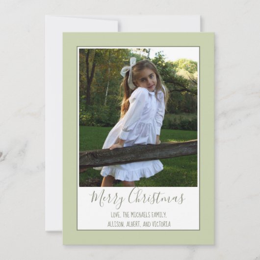 (紋章の)フラ・ダ・リエレガントクリスマスフォトカード シーズンカード (正面)