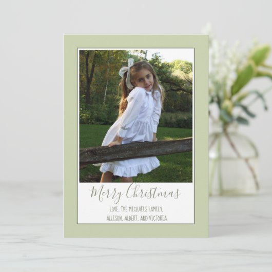 (紋章の)フラ・ダ・リエレガントクリスマスフォトカード シーズンカード (スタンド正面)