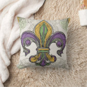 （紋章の）フラ・ダ・リエレガントマルディグラ クッション (ブランケット)