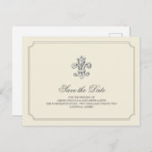 （紋章の）フラ・ダ・リエレガント保存日付 案内ポストカード (正面/裏面)