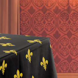 （紋章の）フラ・ダ・リオンブラックテーブルクロス テーブルクロス
