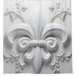 （紋章の）フラ・ダ・リクラシックショーカーテン シャワーカーテン