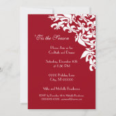 (紋章の)フラ・ダ・リクリスマスパーティーレッドホワイト 招待状 (裏面)