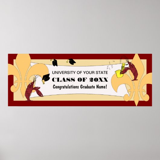 （紋章の）フラ・ダ・リクロフィッシュ卒業バナー ポスター (正面)