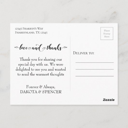 (紋章の)フラ・ダ・リグリーンライト |写真の愛と感謝してい ポストカード (裏面)